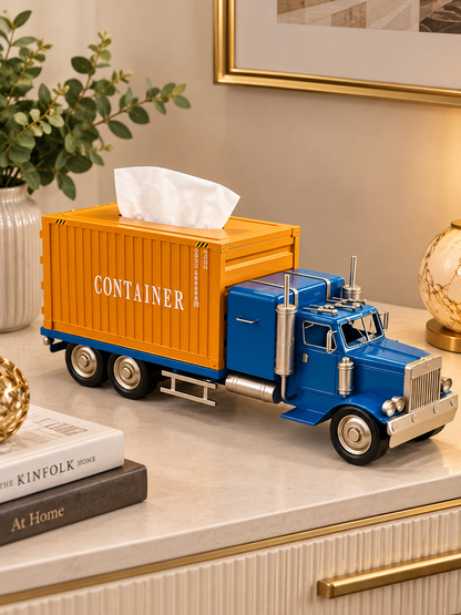 Vintage Container Truck Tissue Holder