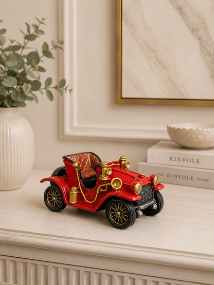 Vintage Red Classic Car Showpiece