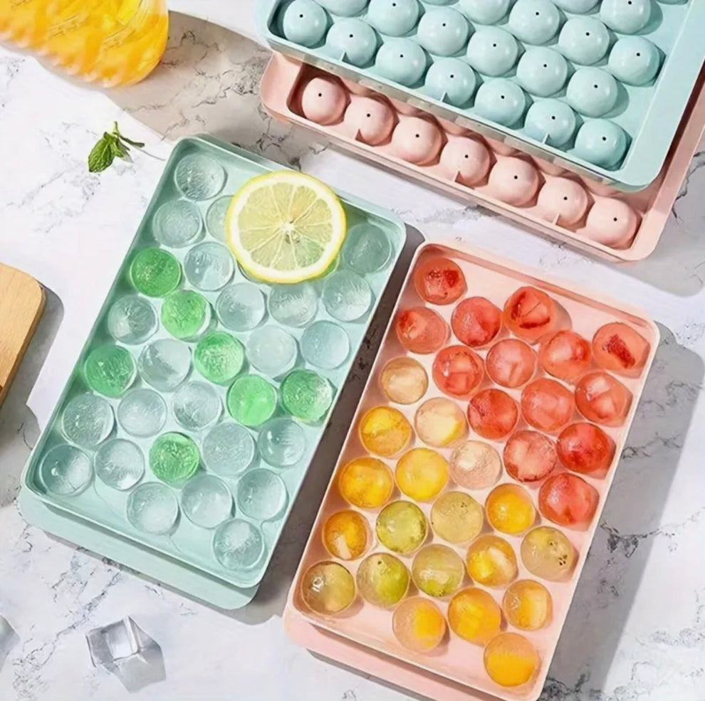 Ice Cube Tray 33 Grid Round Ice Ball Maker Mold | BPA-Free