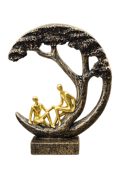 Abstract Couple Under Tree Sculpture
