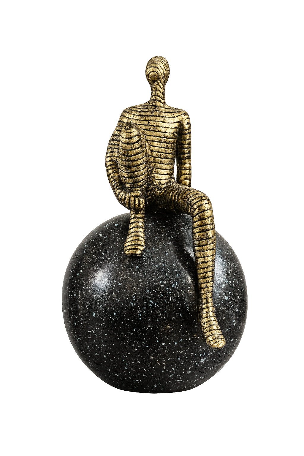 Abstract Thinker Sculpture on Sphere