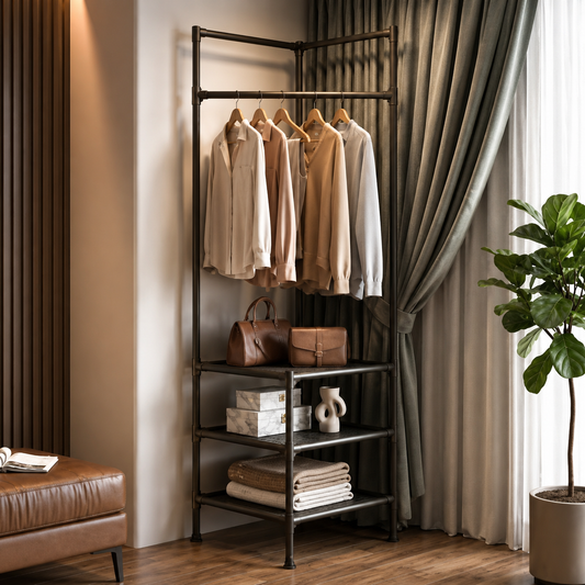 Attachable Corner Pole Rack