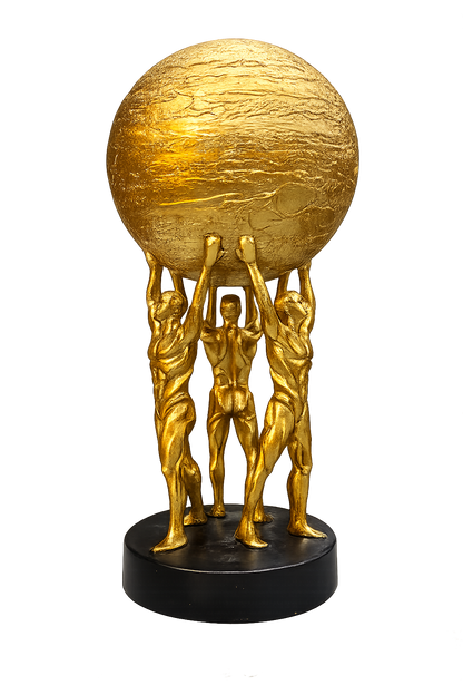 Golden Atlas Team Sculpture