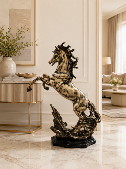 Luxury Rearing Horse Statue