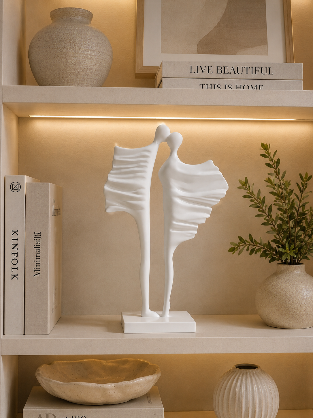 Abstract Couple Love Sculpture