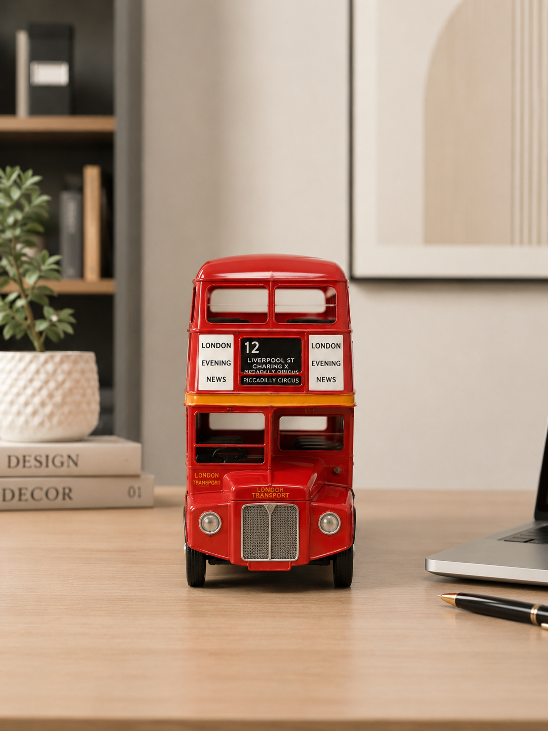 Vintage London Double Decker Bus Showpiece