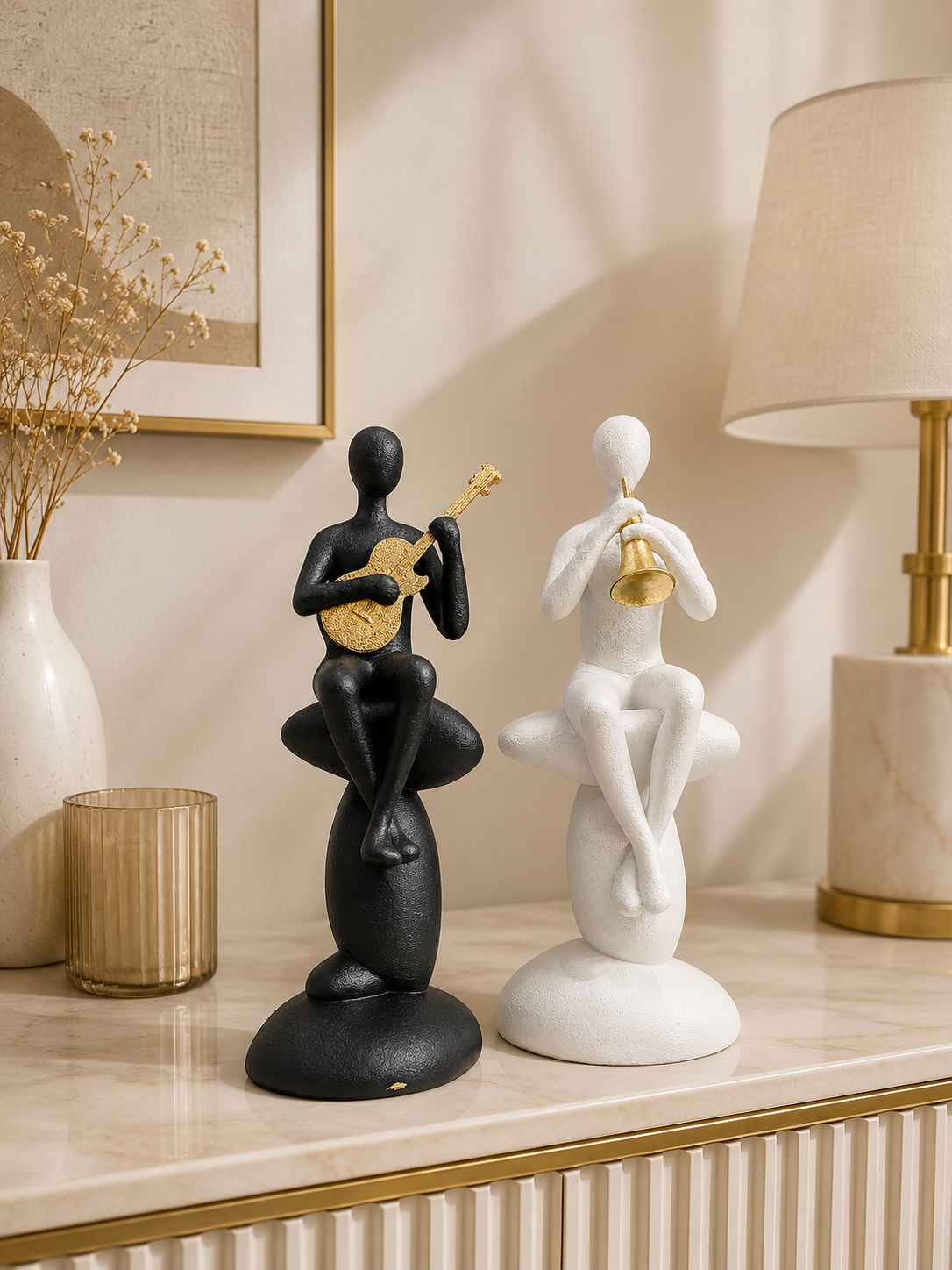 Modern Abstract Musician Figurine