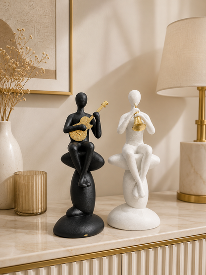 Modern Abstract Musician Figurine