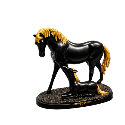 Majestic Mare & Foal Horse Statue