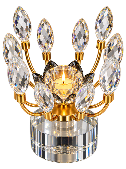 Luxury Gold Crystal Candle Holder
