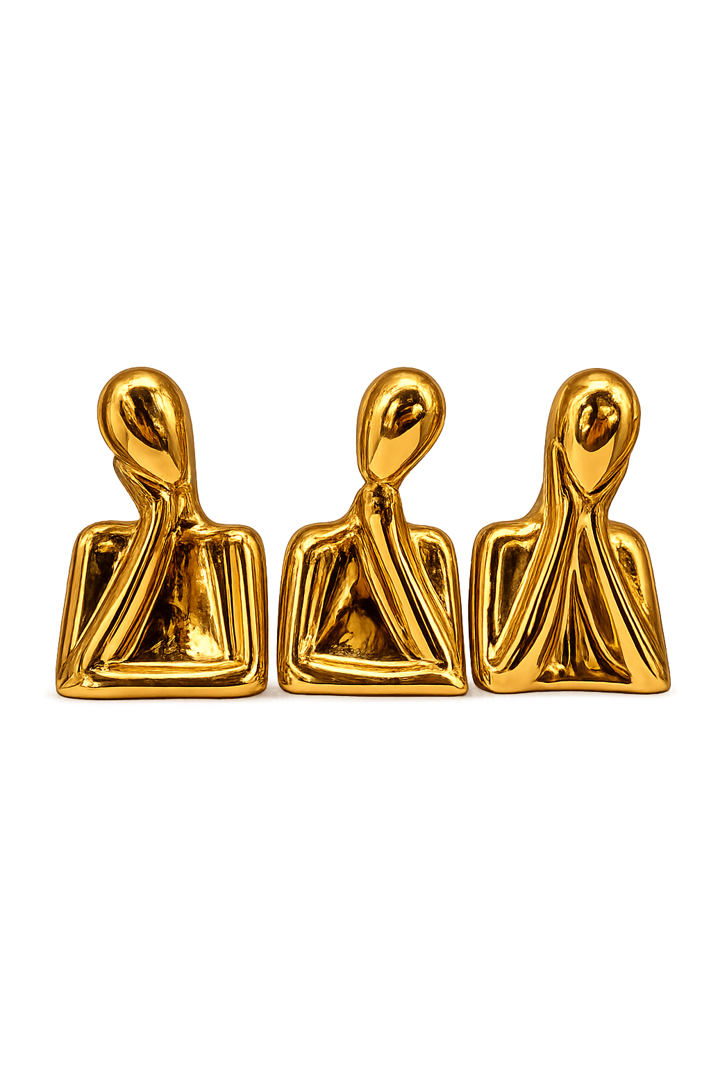 Abstract Thinker Figurine Set of 3
