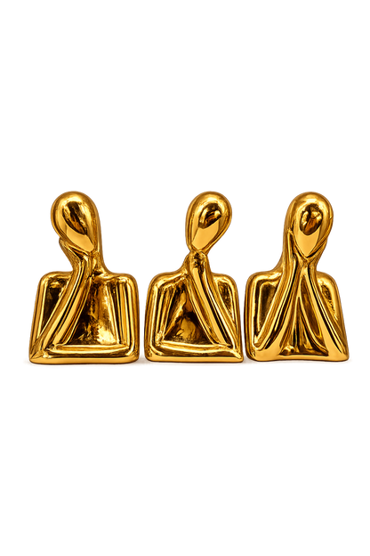 Abstract Thinker Figurine Set of 3
