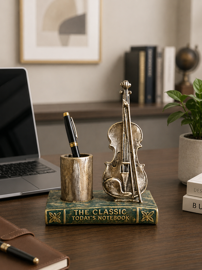 Vintage Violin Pen Holder