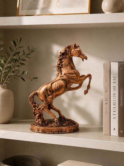Rising Horse Resin Showpiece