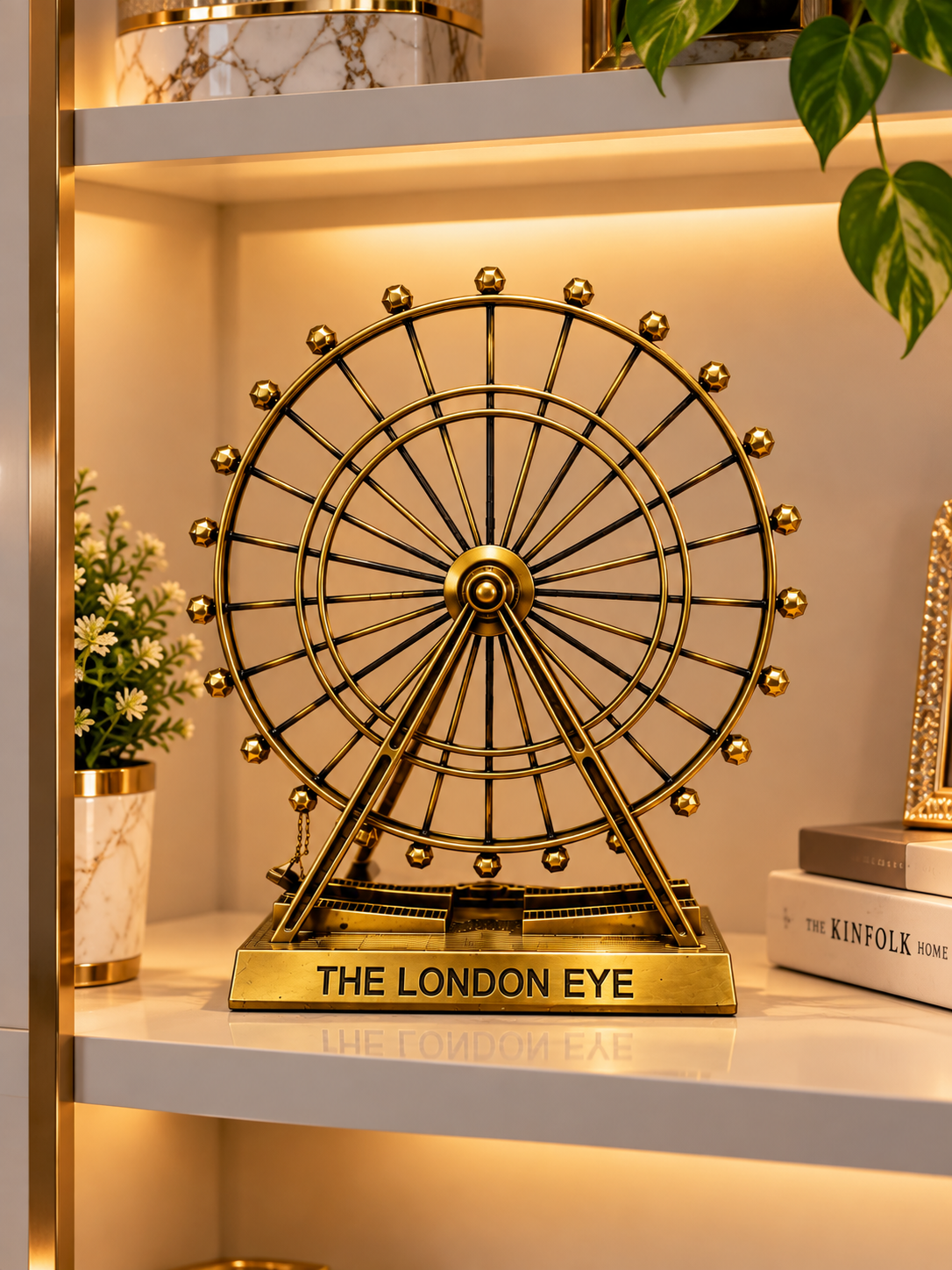 Luxury London Eye Ferris Wheel Metal Showpiece