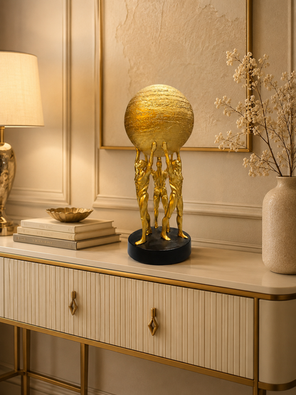 Golden Atlas Team Sculpture