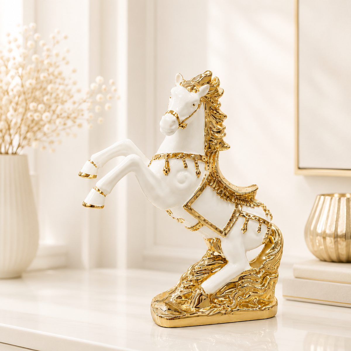 Lucky Horse Resin Figurine