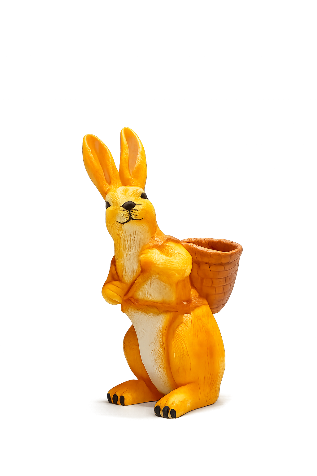 Cute Bunny Planter Statue with Basket
