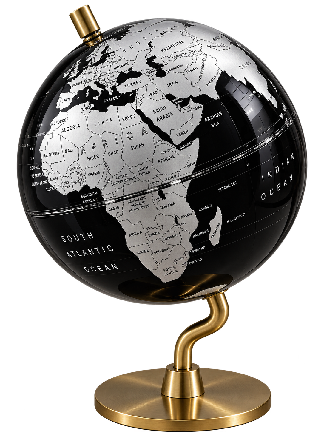 Premium Rotating World Globe