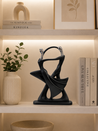 Modern Abstract Dancing Couple Sculpture