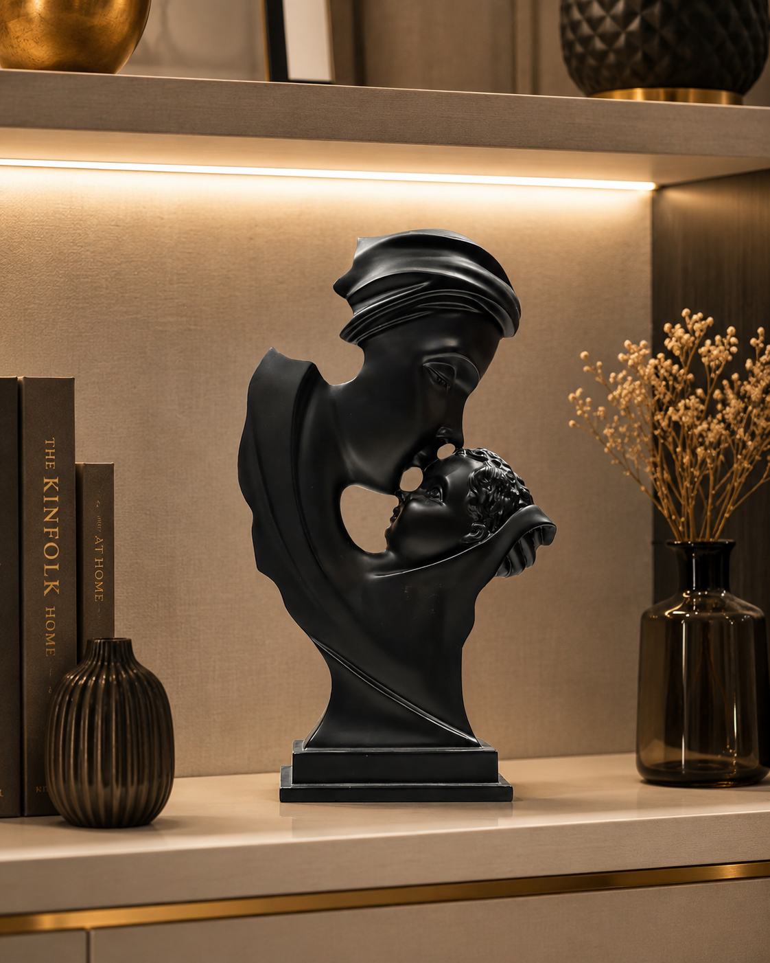 Abstract Mother & Child Resin Sculpture
