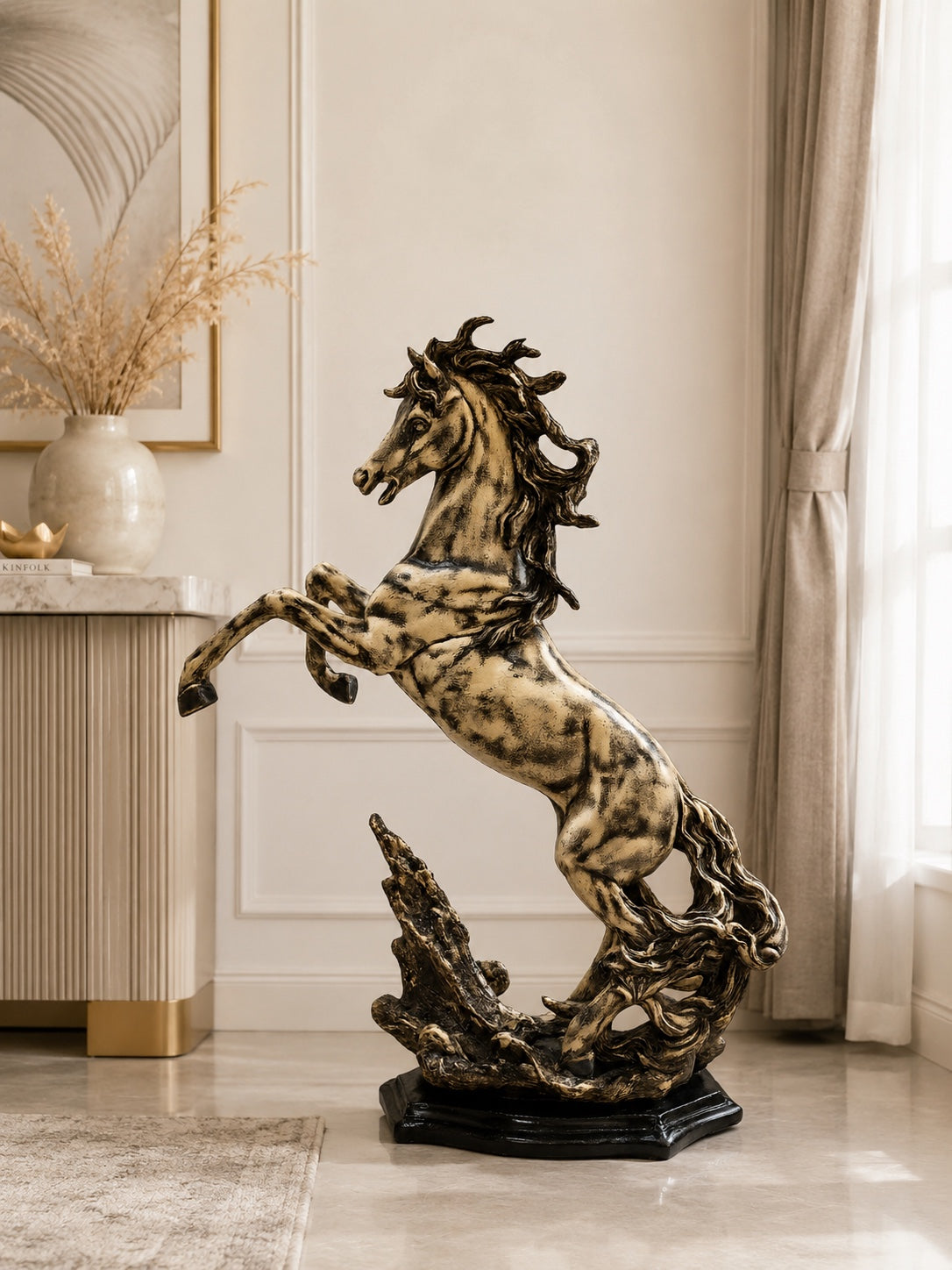 Luxury Rearing Horse Statue