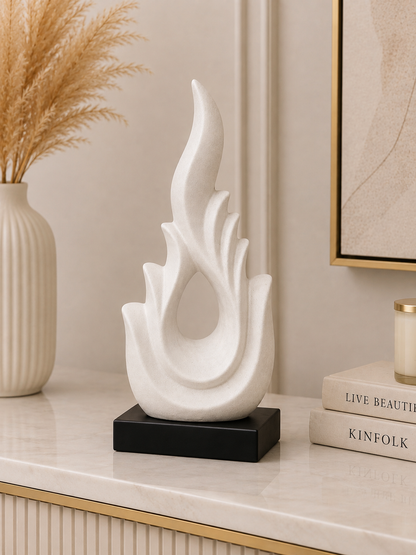 Modern Abstract Flame Sculpture