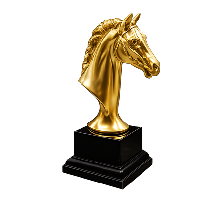 Aurum Glory Golden Horse Bust Statue