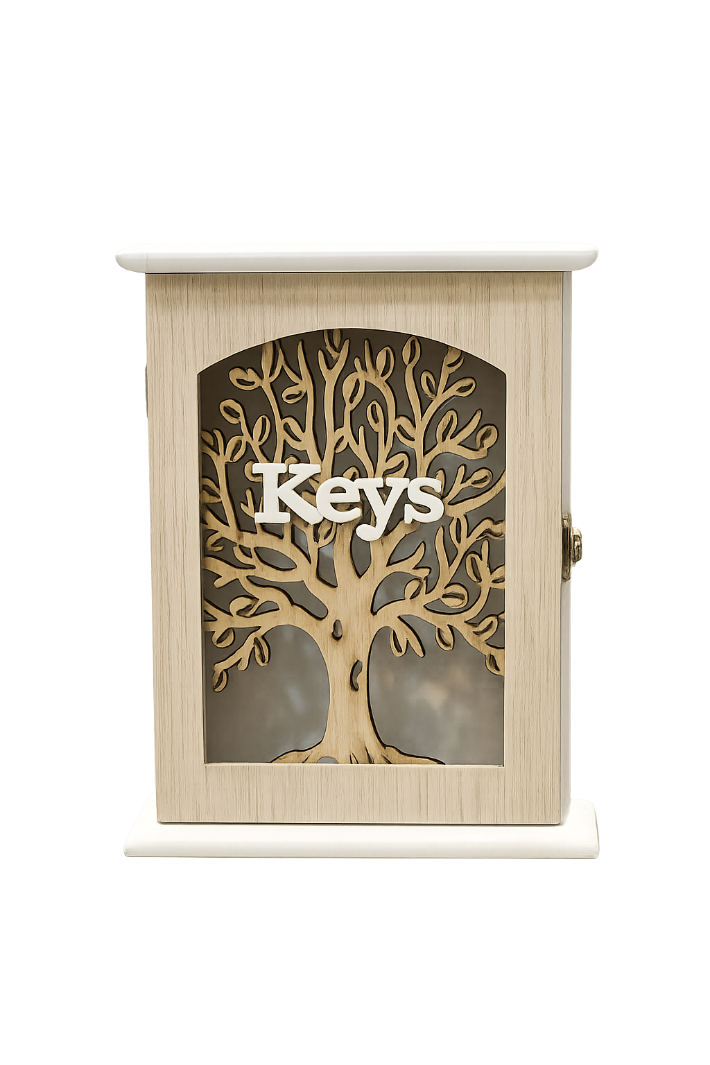 Wooden Wall-Mounted Key Holder Cabinet