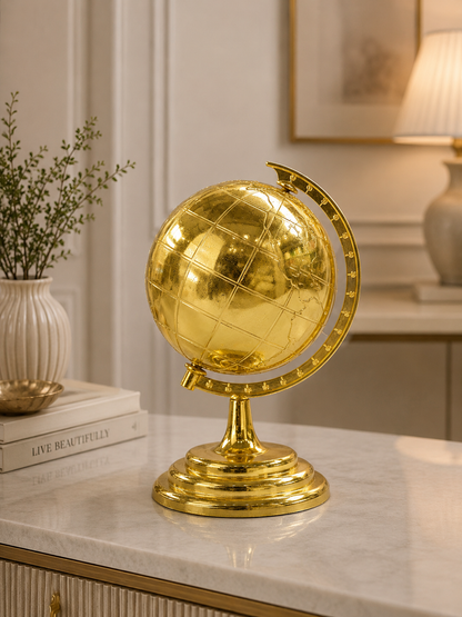 Luxury Golden Rotating Globe