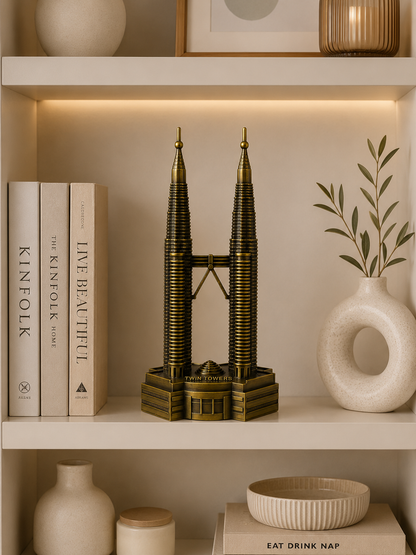 Twin Towers Metal Sculpture