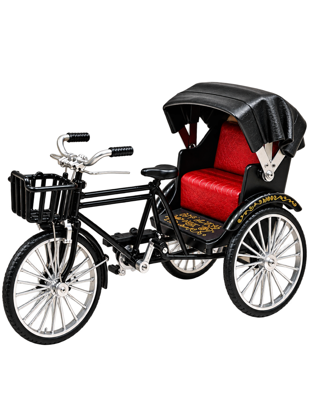 Luxury Vintage Metal Rickshaw Showpiece