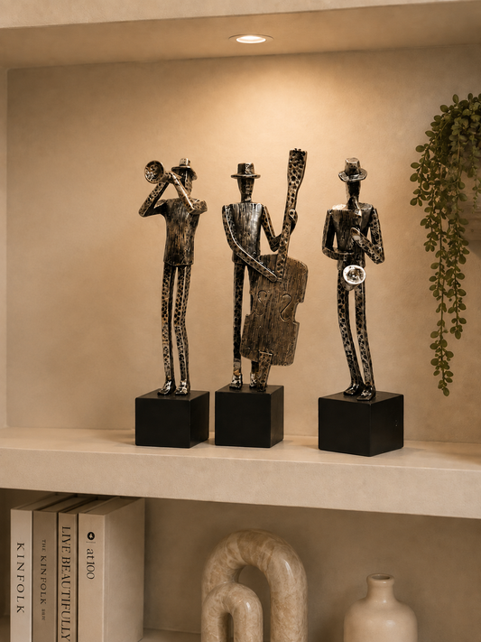 3-Piece Abstract Musician Sculpture Set