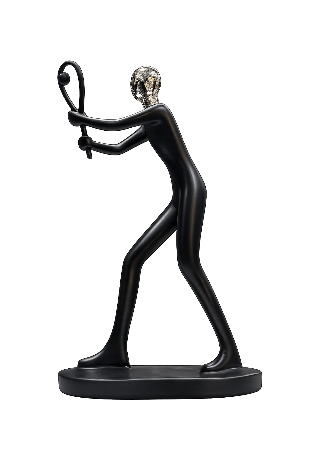 Modern Tennis Player Resin Sculpture