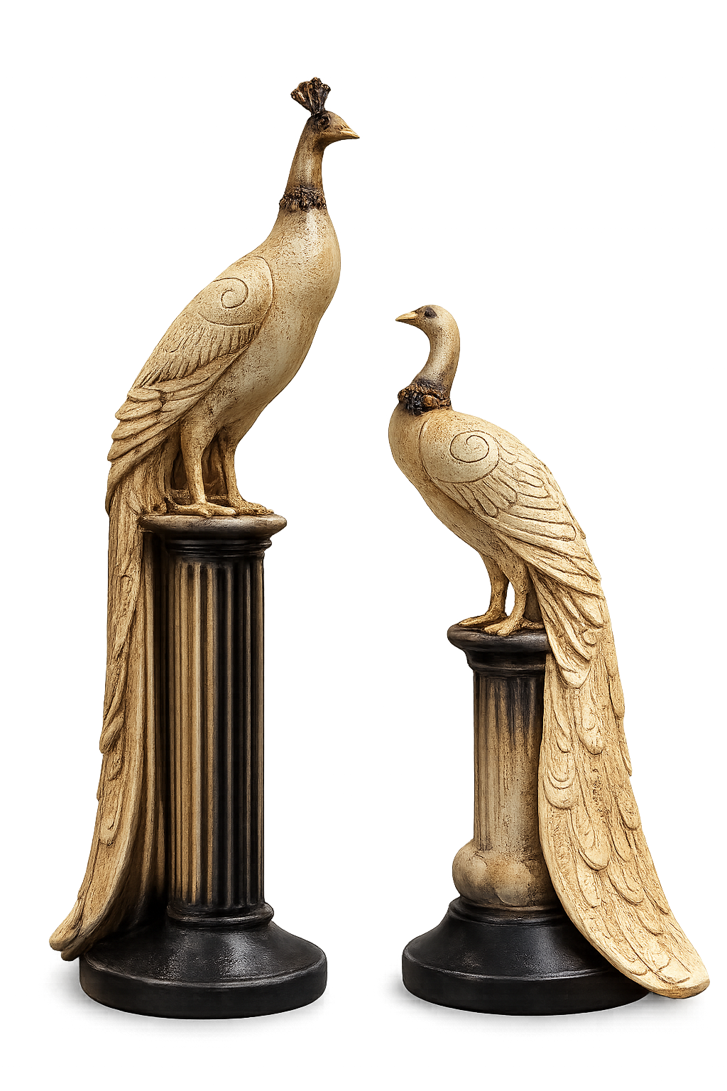 Luxury Peacock Statue Set of 2