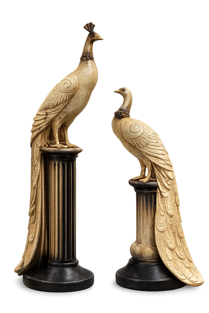 Luxury Peacock Statue Set of 2