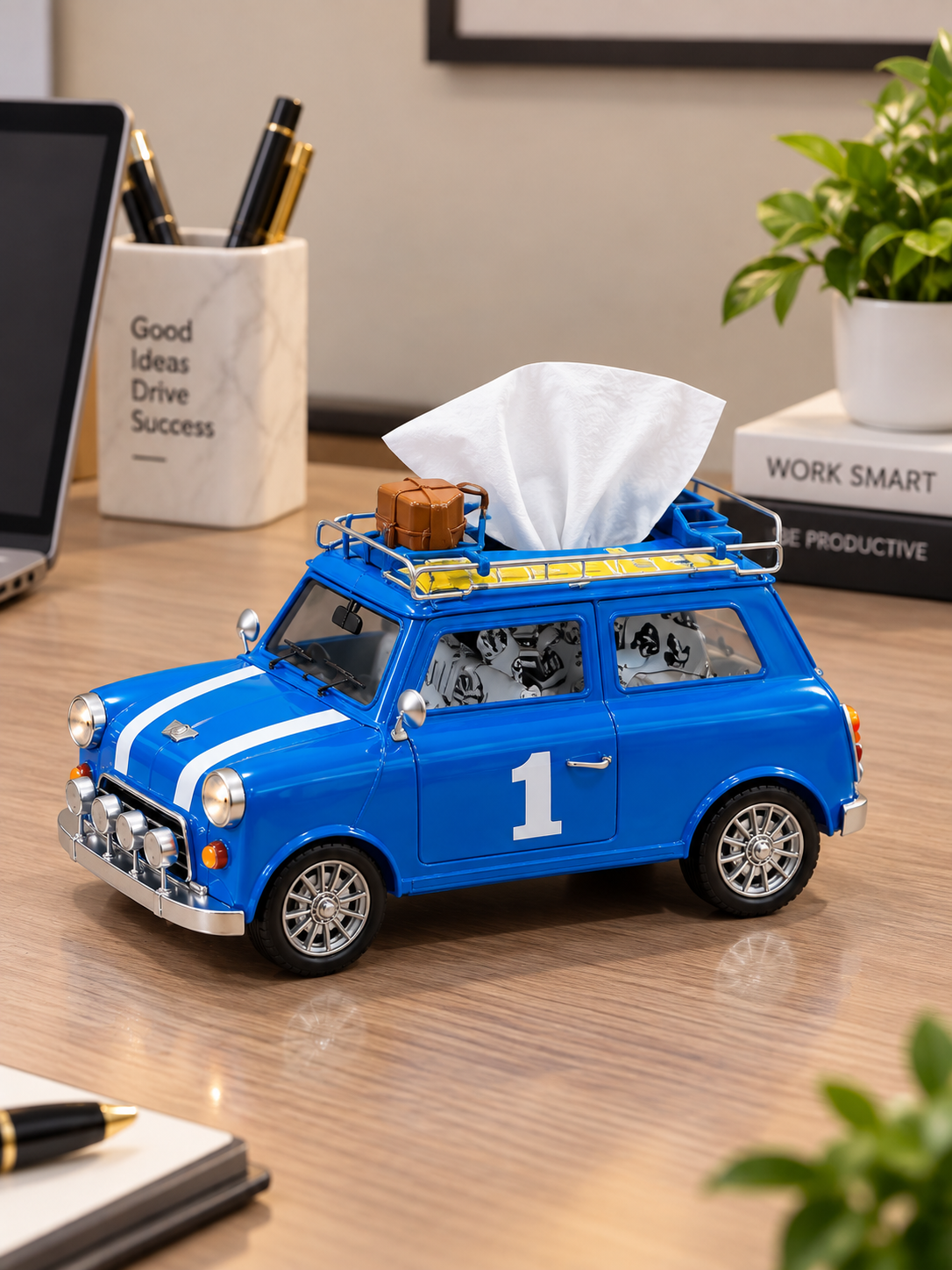 Vintage Mini Cooper Style Car Tissue Holder