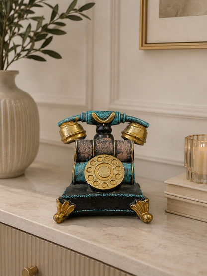 Vintage Rotary Telephone Resin Showpiece