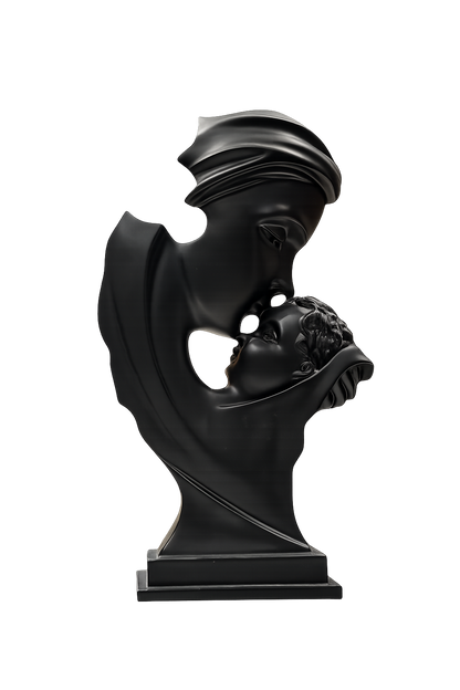 Abstract Mother & Child Resin Sculpture
