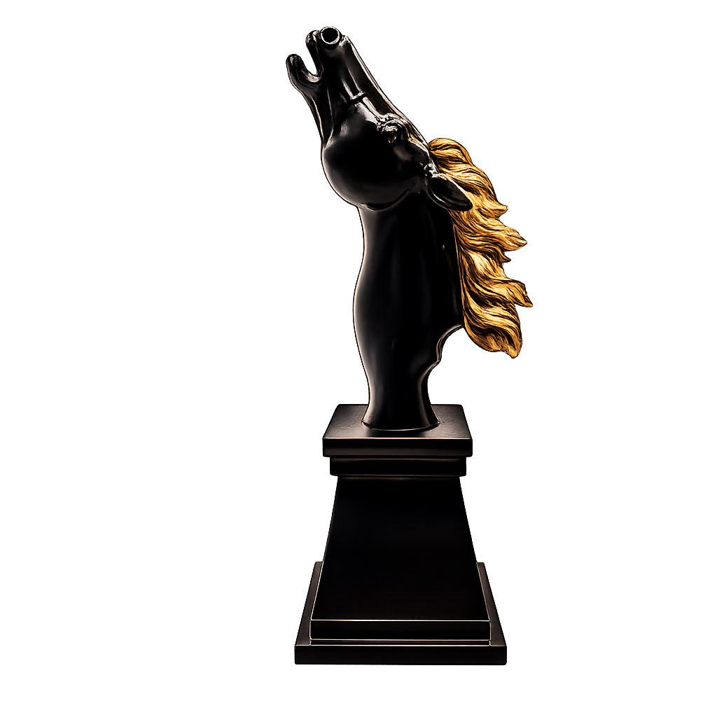 Triumphant Echo Neighing Horse Bust