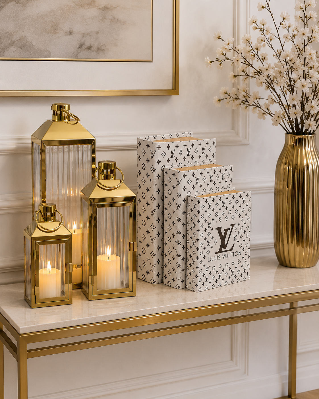Luxury Designer-Inspired Decorative Book Set of 3