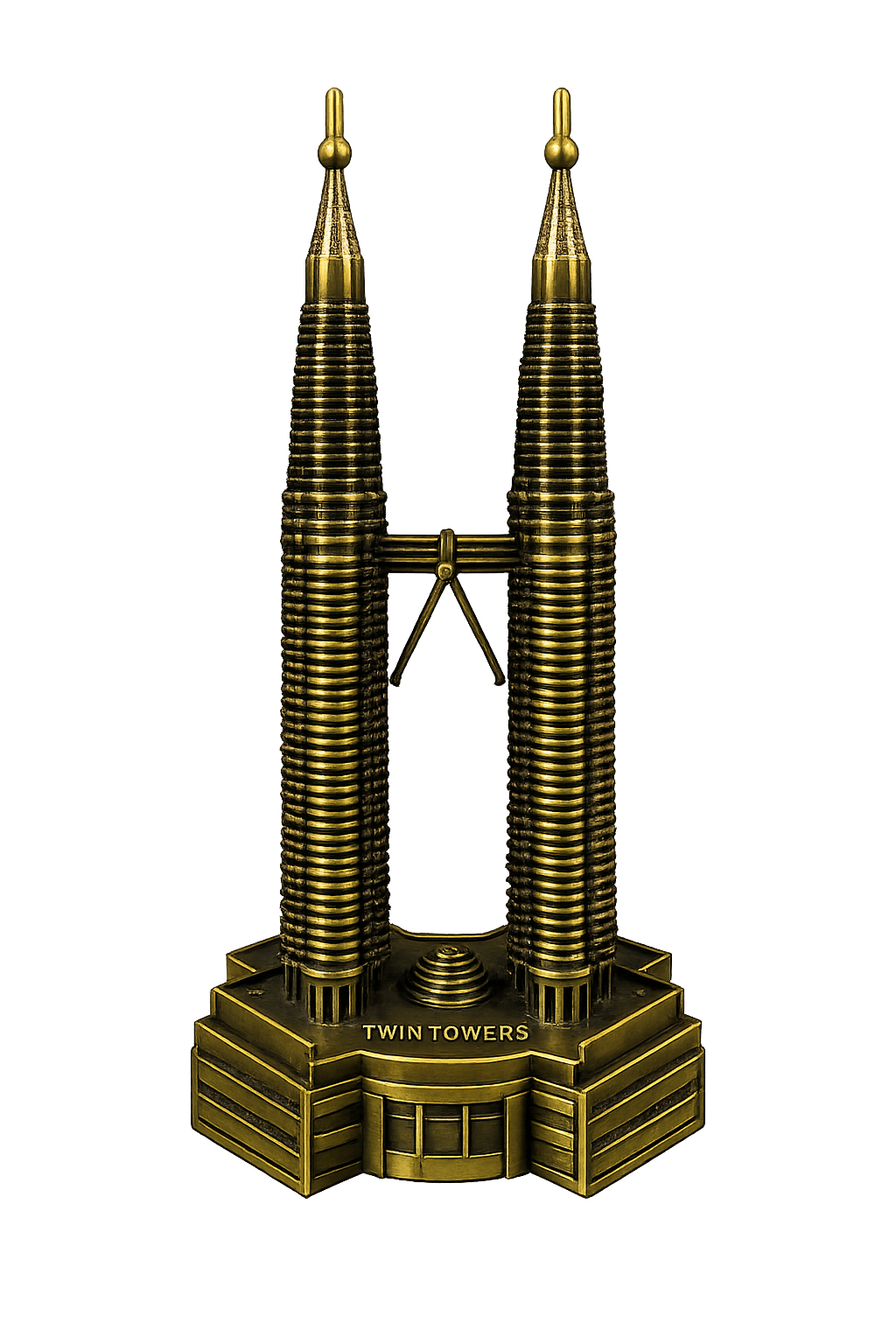 Twin Towers Metal Sculpture