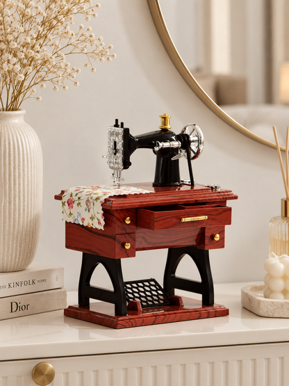Vintage Sewing Machine Music Box