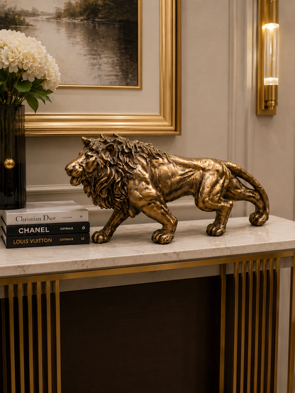 Luxury Walking Lion Sculpture