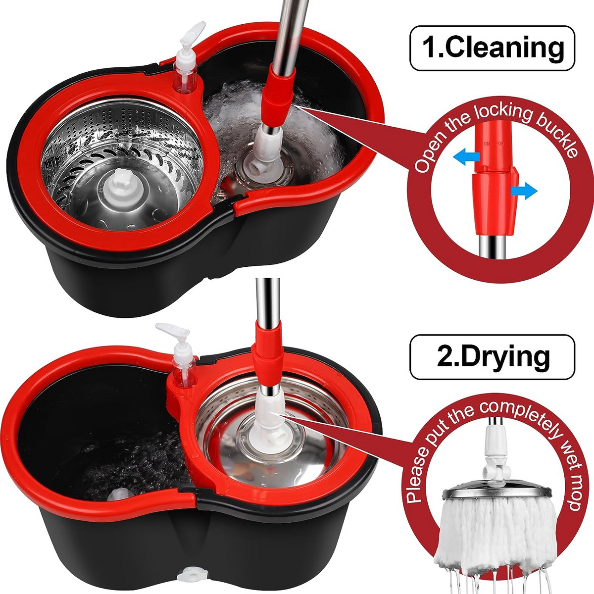 360° Stainless Steel Magic Mop