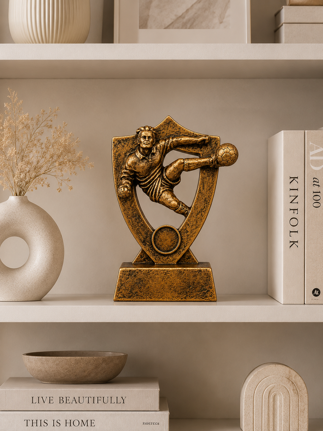 Football Player Trophy Sculpture