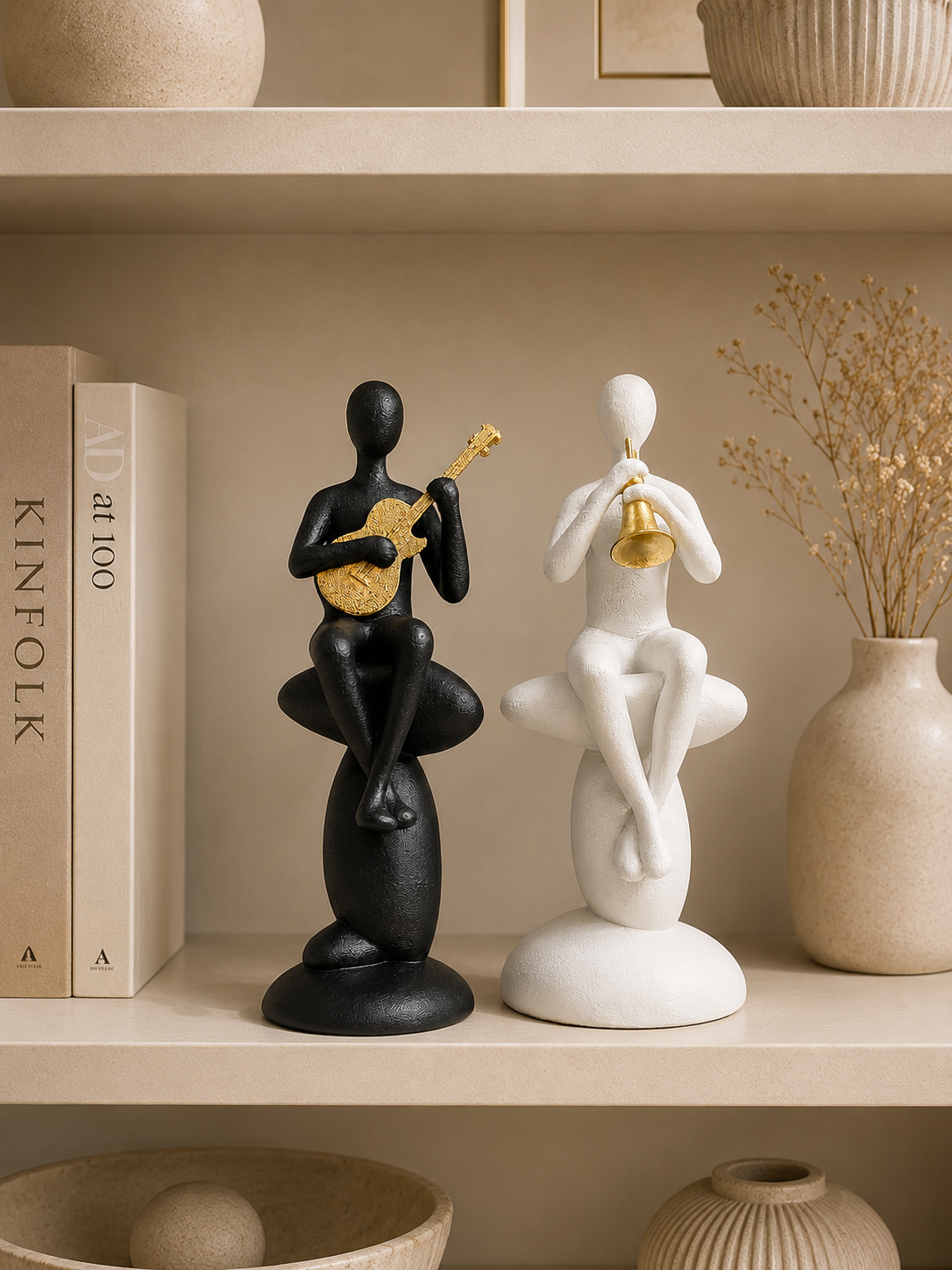 Modern Abstract Musician Figurine