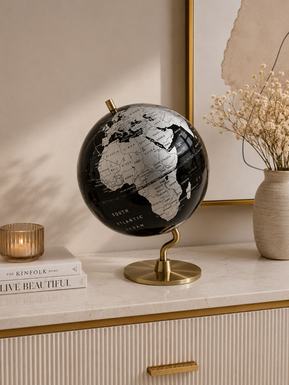 Premium Rotating World Globe