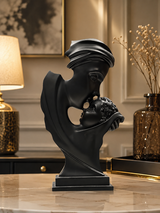 Abstract Mother & Child Resin Sculpture