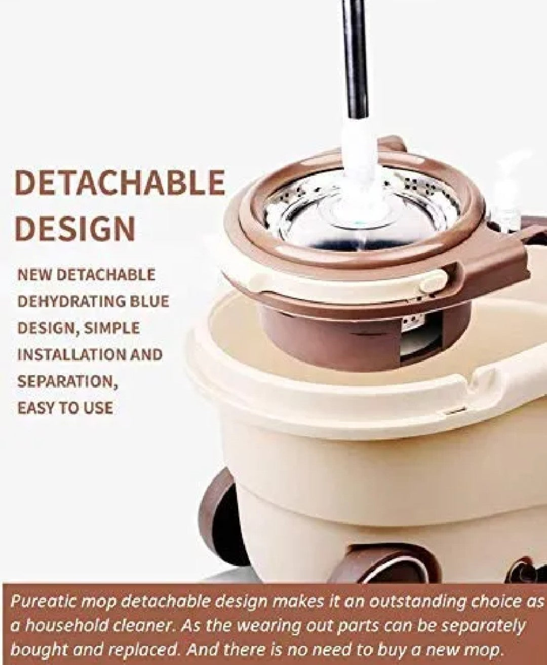 Infinite Wiz Floor Cleaning 360° Spin Microfiber Mop & Bucket Set